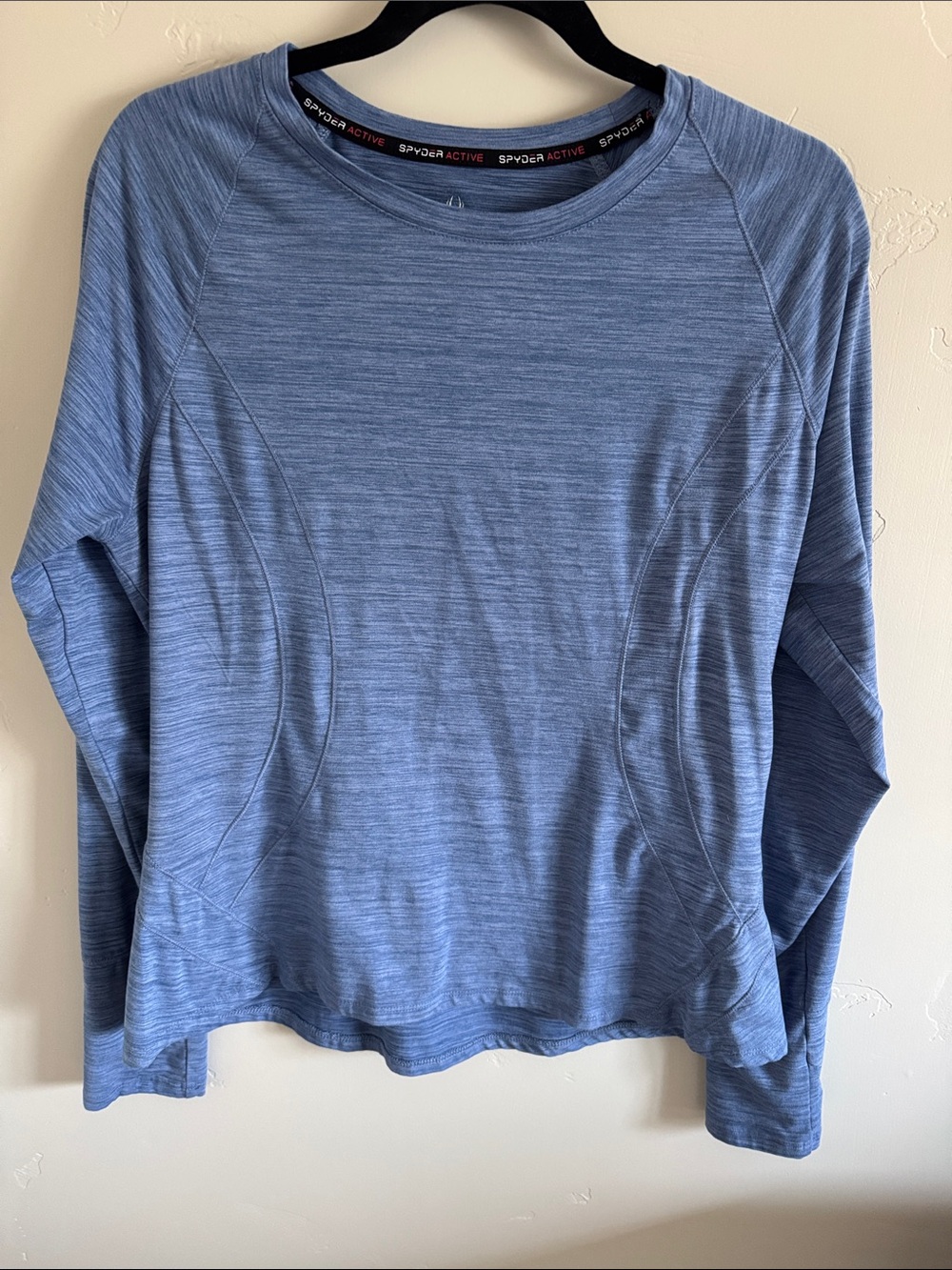 Spyder Active blue heathered activewear top